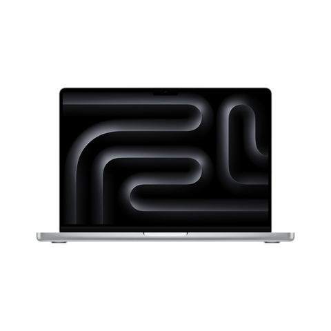 Front view of the open display on the 16-inch MacBook Pro M5 Max 18-core CPU 32-core GPU 2TB Silver at Tradeline.