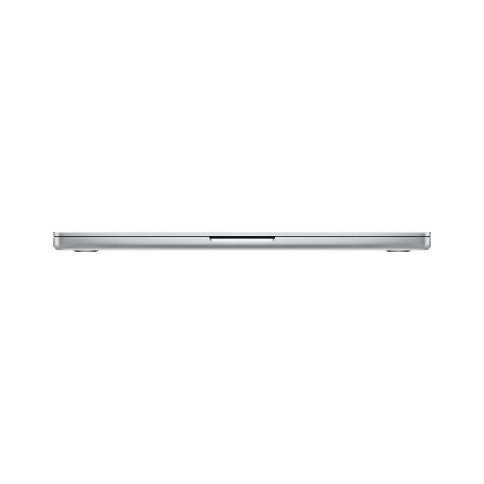Side view of the 16-inch MacBook Pro M5 Max 18-core CPU 40-core GPU 2TB Silver in closed position from Tradeline.