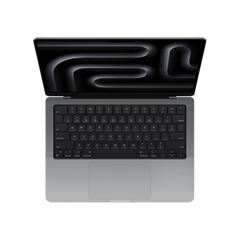 Top view of the full-sized Magic Keyboard on the 16-inch MacBook Pro M5 Max 40-core GPU 2TB Space Black at Tradeline.