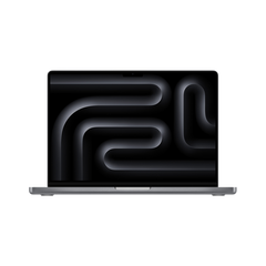 Front display view of the 16-inch MacBook Pro M5 Pro 18-core CPU 20-core GPU 1TB Space Black at Tradeline.