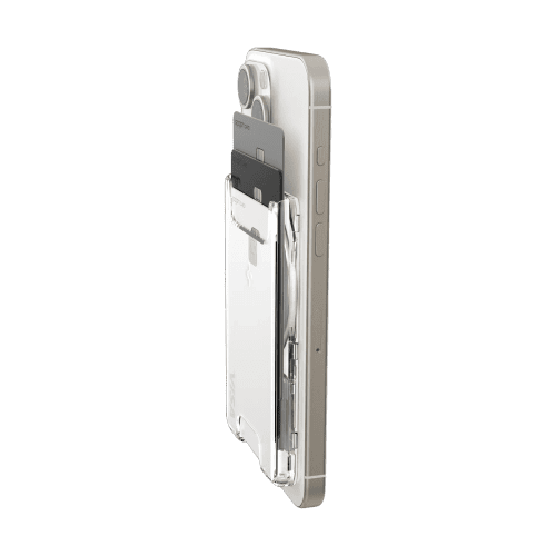 حامل بطاقات Spigen MagSafe طراز Ultra Hybrid (MagFit) - شفاف بالكامل