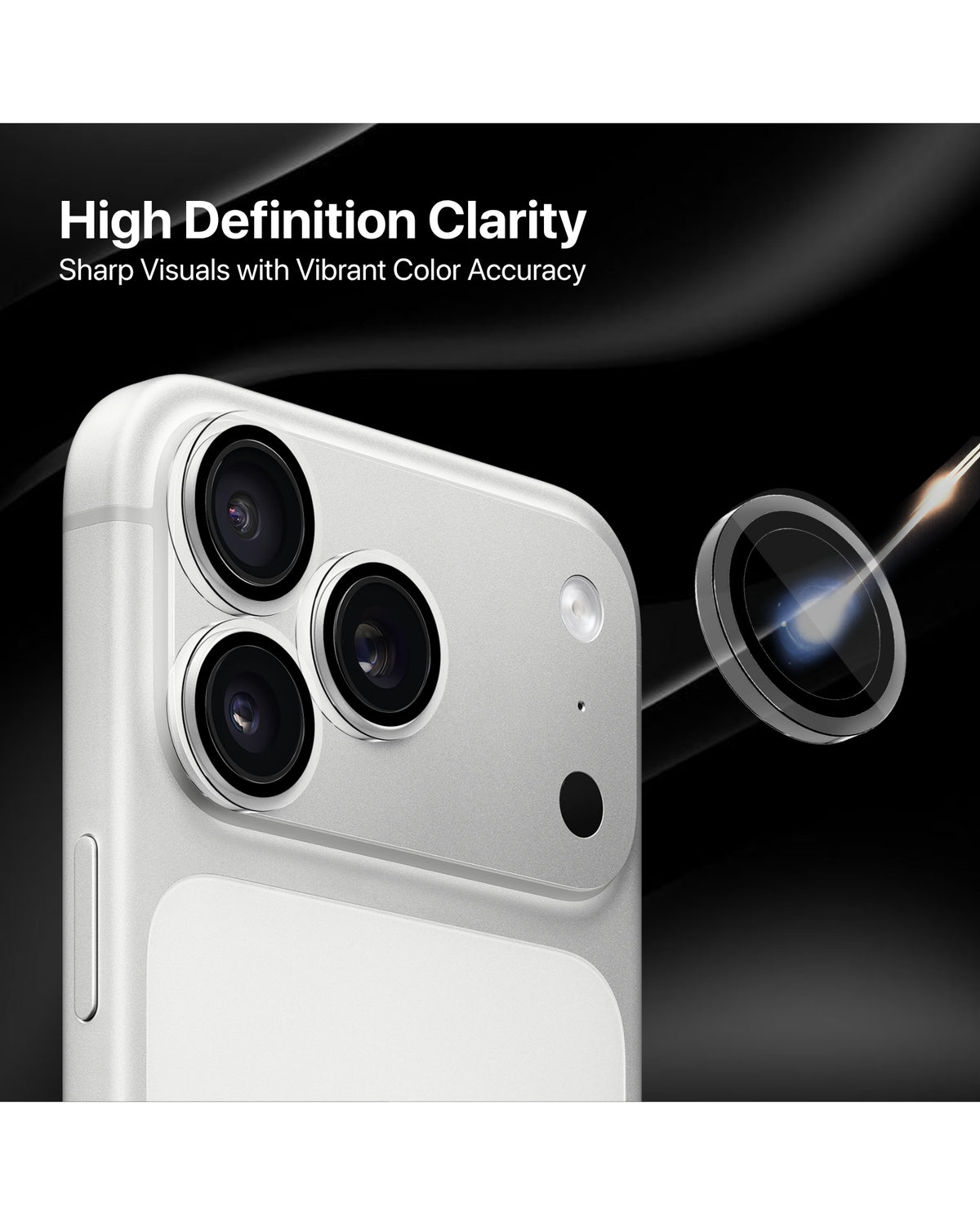 infyty GLINT Lens Protector for iPhone 18 Pro / 18 Pro Max - Transparent
