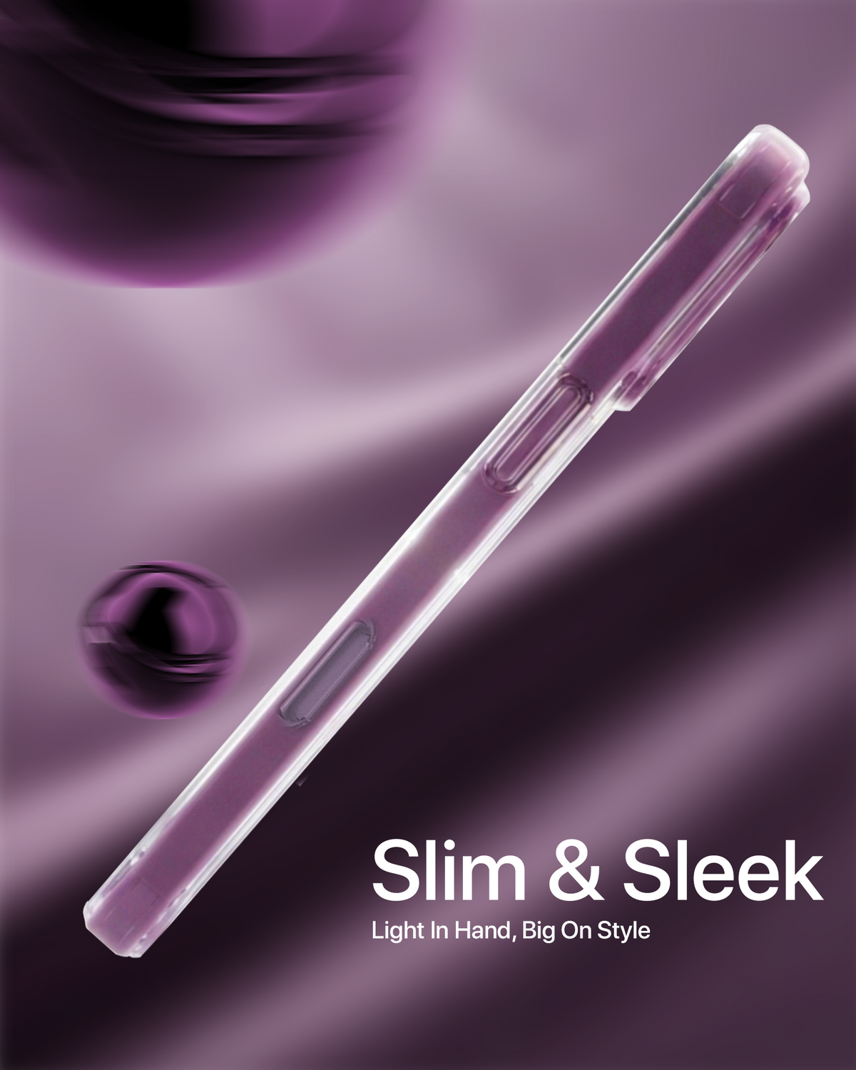 infyty GLOVIO Clear Case with Colored Edges for iPhone 18 Pro Max - Burgundy