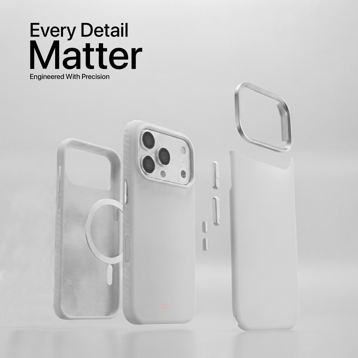 infyty LAVIO Premium Soft Silicone Case for iPhone 18 Pro - Grey