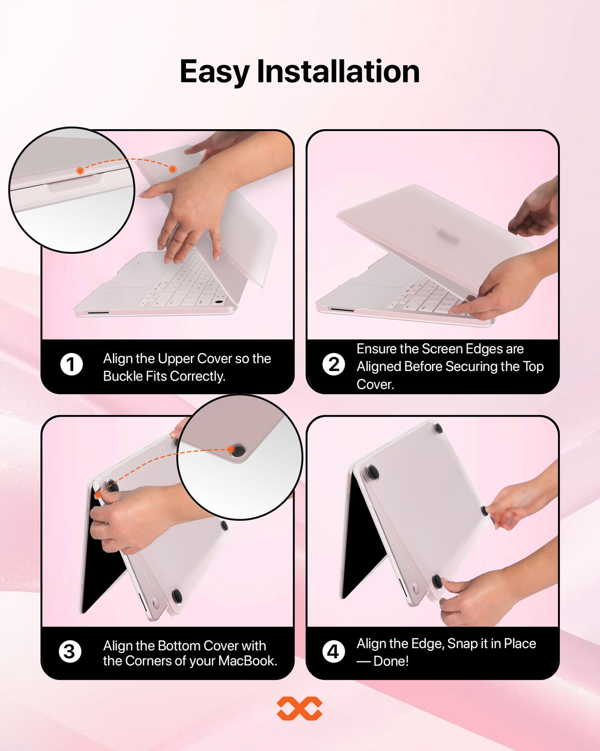 infyty NEONIX Rigid Frosted Shell Case for MacBook Neo - Blush Pink