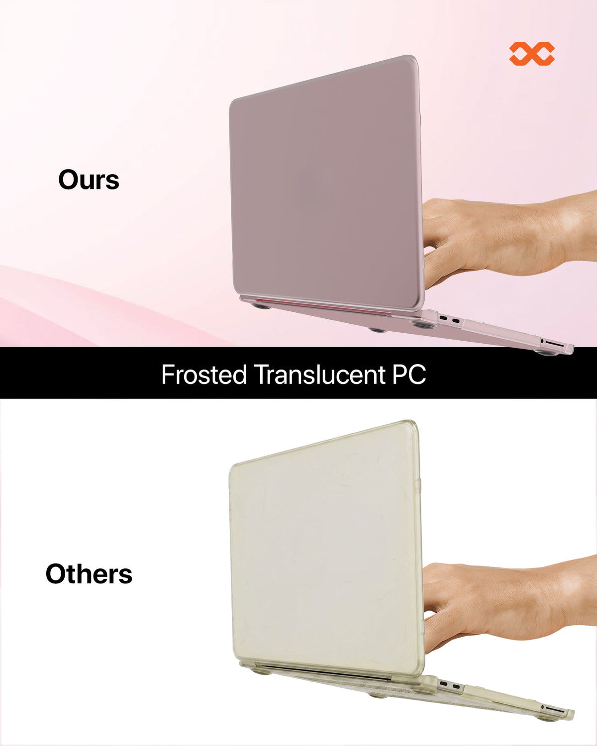 infyty NEONIX Rigid Frosted Shell Case for MacBook Neo - Blush Pink