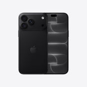 Front and back view display of the iPhone 18 Pro Max 256GB Black available at Tradeline.
