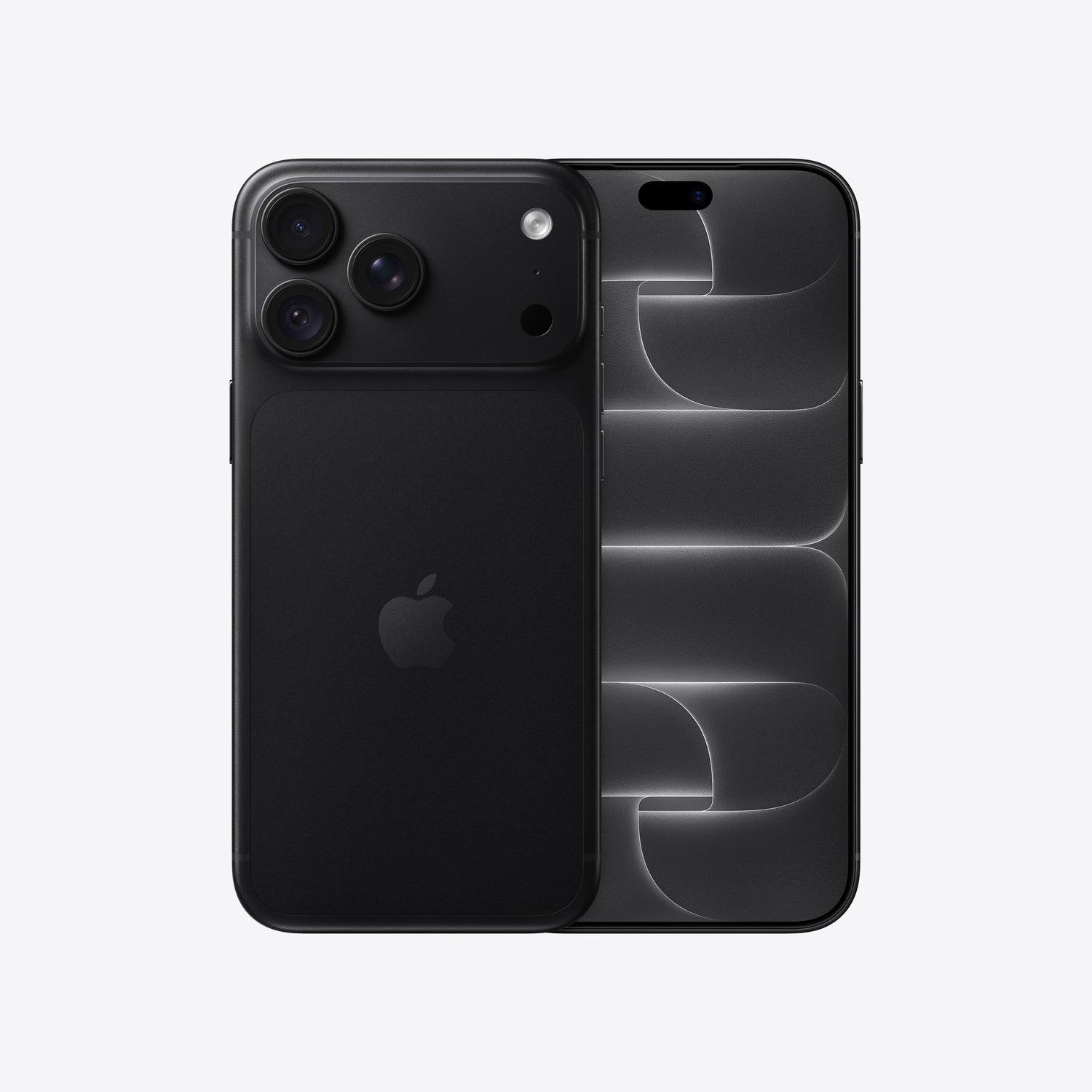 Front and back view display of the iPhone 18 Pro Max 512GB Black available at Tradeline.