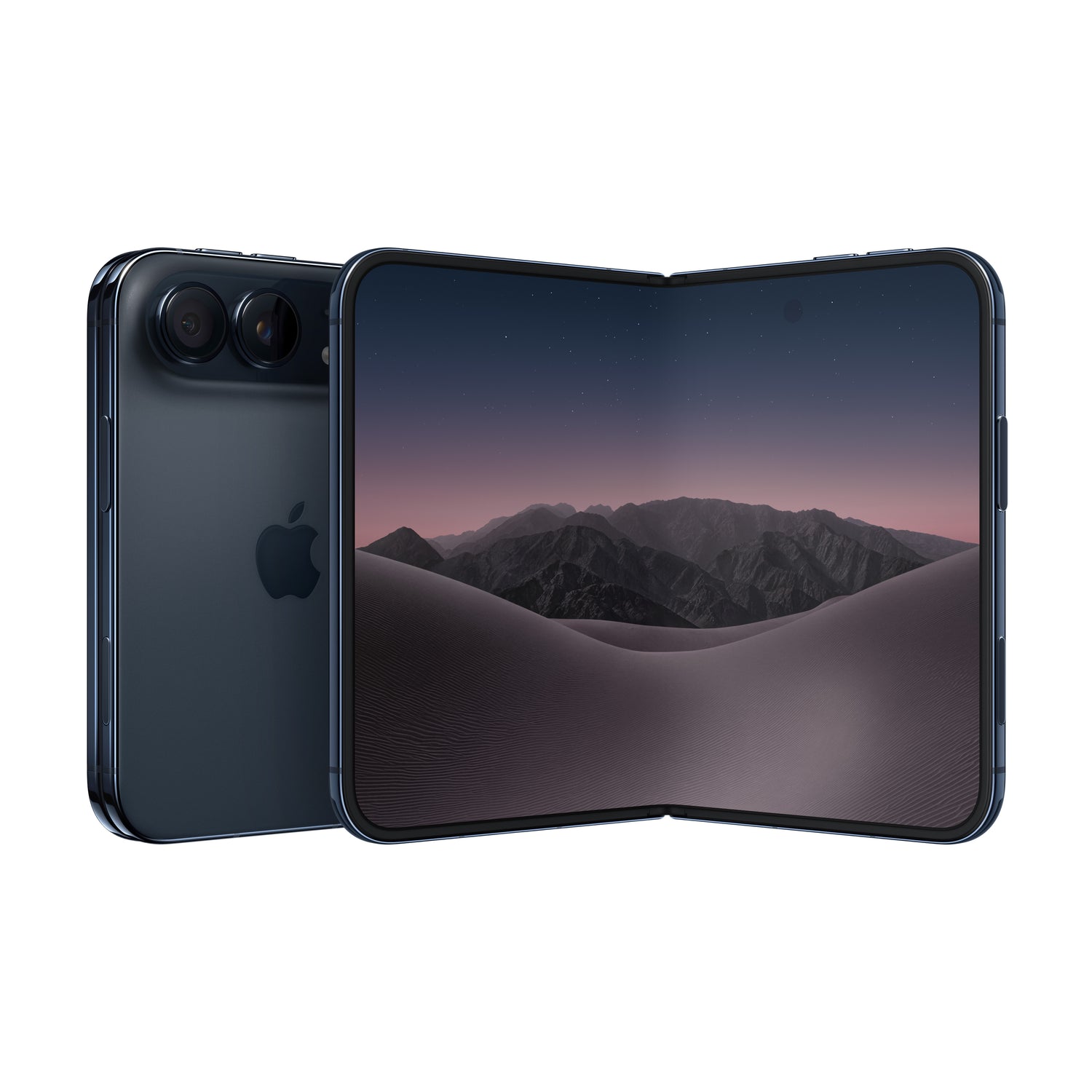 Front and back view display of the iPhone Duo 512GB Night Sky available at Tradeline.