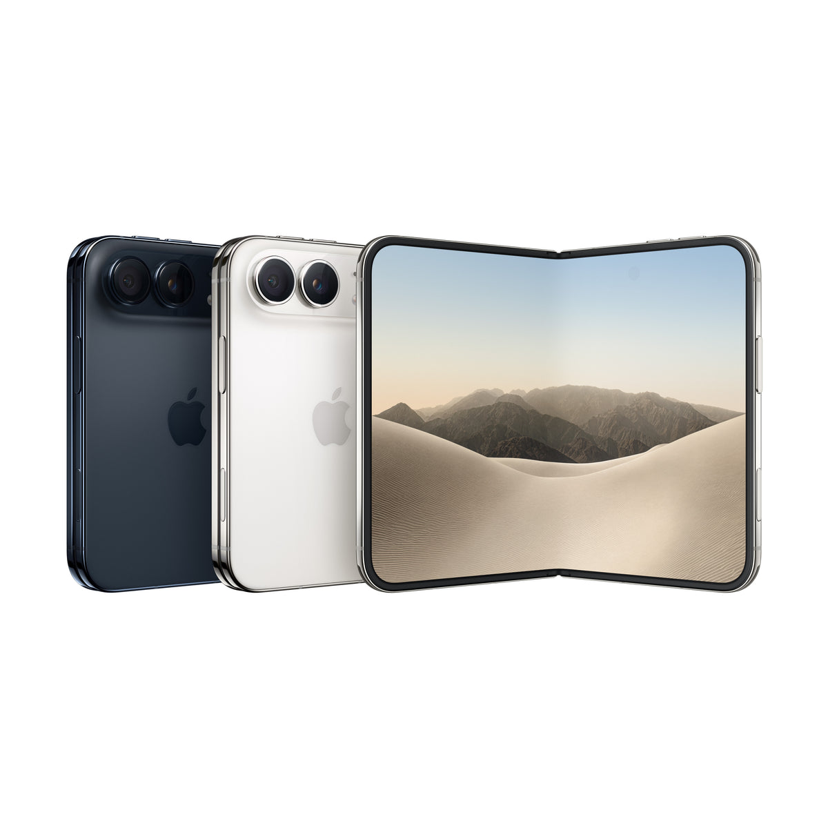 Front and back two colors view of the iPhone Duo series including the Star White model at Tradeline.