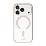 Front view showcasing display rim clearance on the Laut HUEX PROTECT case for iPhone 17 Pro Max in Beige Gold at Tradeline.